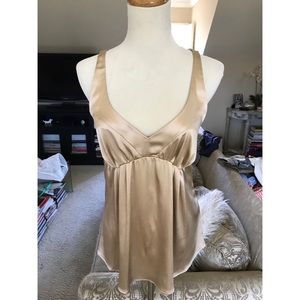 Brunello Cucinelli champagne ivory silk top
